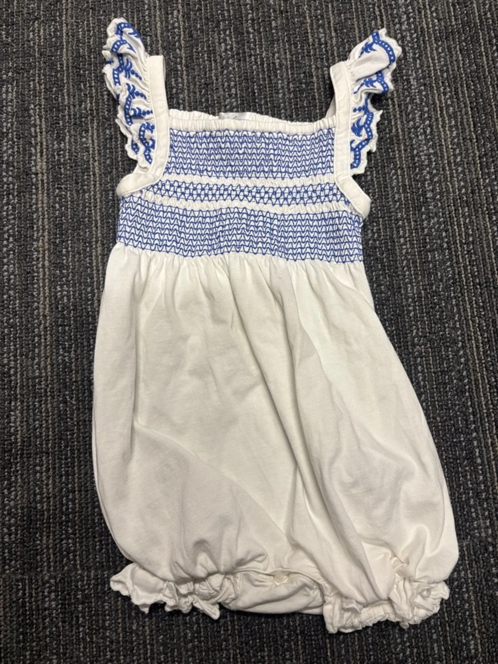 Ralph Lauren summer bubble outfit with Blue Stripe Smocking 18mo